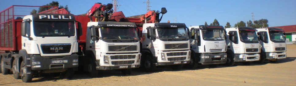 Instalaciones y camiones de Contenedores Pilili en Moguer